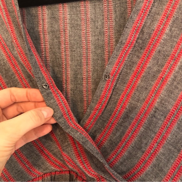 Madewell Striped Button Close Top Sz S - Picture 3 of 8